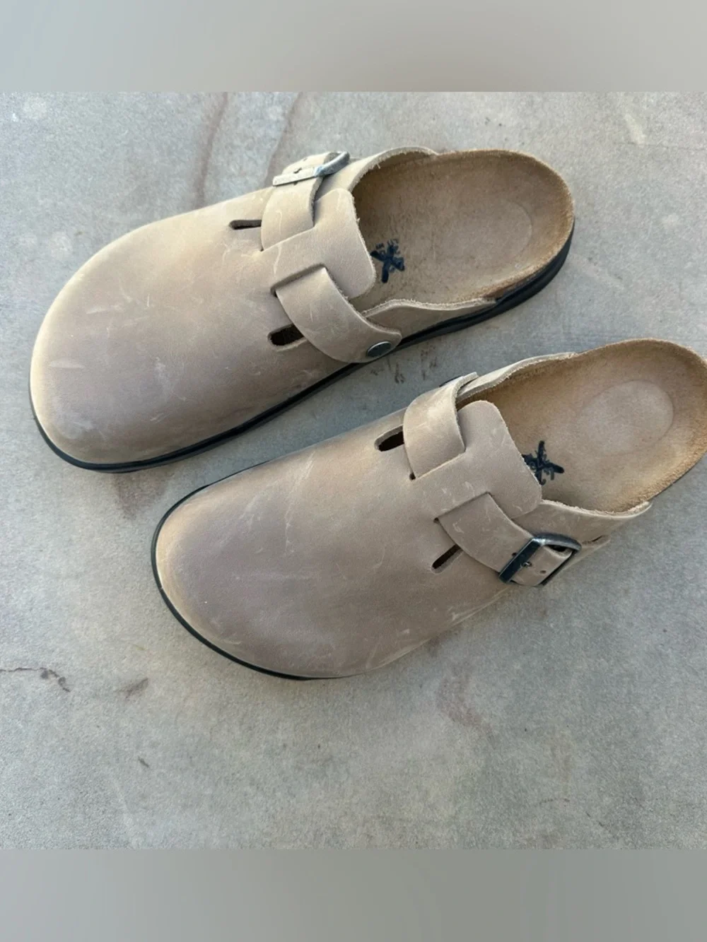 Birkenstock Boston Crosstown Oiled Leather Clogs Tobacco Brown Size 9-9.5 NEW